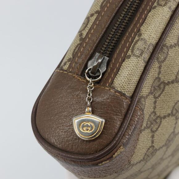 GUCCI GG Supreme Clutch Bag PVC Beige Auth hk3292 - Picture 8 of 16